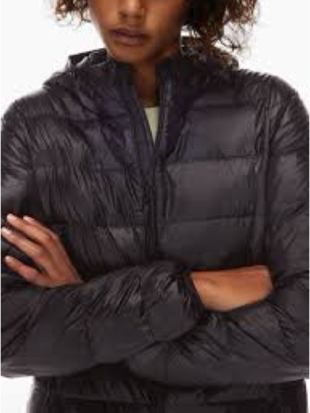 Hudson Bay company Women's Black Quilted Lightweight Puffer Jacket with Hood